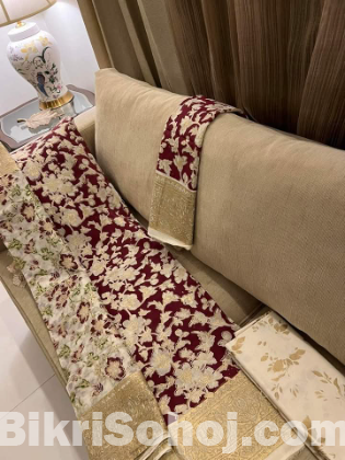 PURE KHADDI COTTON SCREEN PRINT 3PIC (সেলাই ছাড়া)